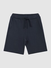 Reiss Airforce Blue Star Ribbed Jersey Shorts - Image 2 of 6
