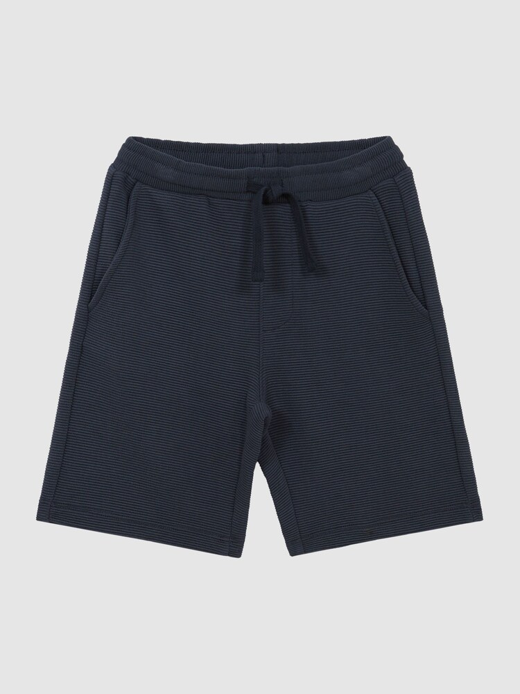 Reiss Airforce Blue Star Ribbed Jersey Shorts - Image 2 of 6