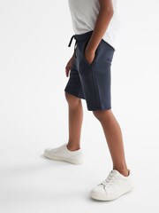 Reiss Airforce Blue Star Ribbed Jersey Shorts - Image 3 of 6