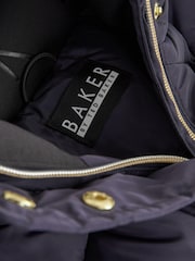 Granatowy - Nieprzemakalny płaszcz Baker By Ted Baker z paskiem - Image 12 of 17