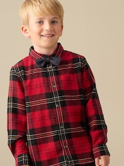 Angel & Rocket Red Camden Brushed Check Shirt With Bow Tie - Image 1 of 6