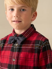Angel & Rocket Red Camden Brushed Check Shirt With Bow Tie - Image 4 of 6