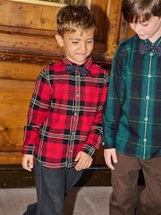 Angel & Rocket Red Camden Brushed Check Shirt With Bow Tie - Image 5 of 6