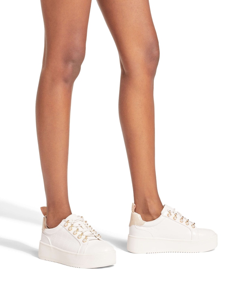 KG Kurt Geiger Lighter Pearl White Trainers - Image 1 of 4 KG Kurt Geiger Lighter Pearl White Trainers - Image 1 of 4
