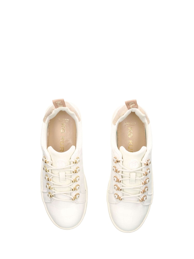 KG Kurt Geiger Lighter Pearl White Trainers - Image 4 of 4 KG Kurt Geiger Lighter Pearl White Trainers - Image 4 of 4