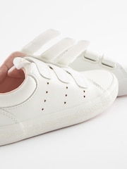 White/Pink Wide Fit (G) Touch Fastening Trainers - Image 4 of 6