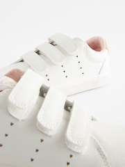 White/Pink Wide Fit (G) Touch Fastening Trainers - Image 6 of 6