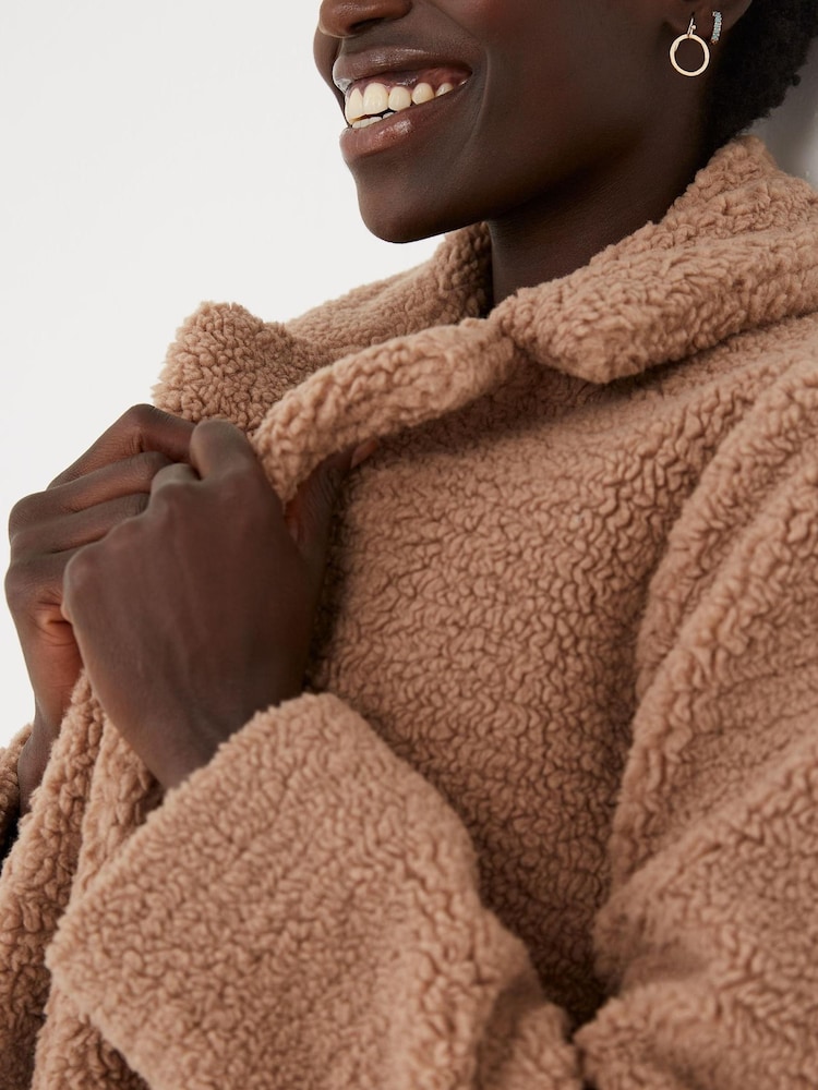 FatFace Natural Tanya Teddy Coat - Image 3 of 4