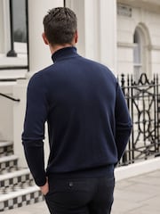 Pure Collection Mens Cashmere Roll Neck Sweater - Image 2 of 3