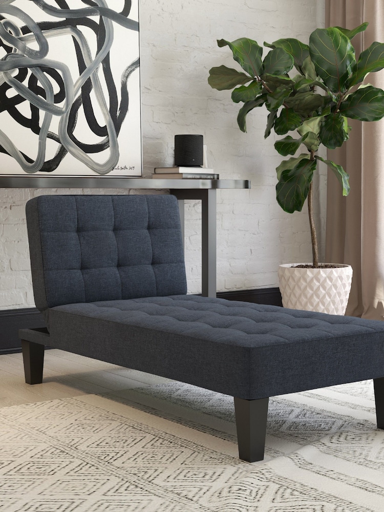 Dorel Home Blue Europe Adalynn Linen Chaise Lounger - Image 1 of 4