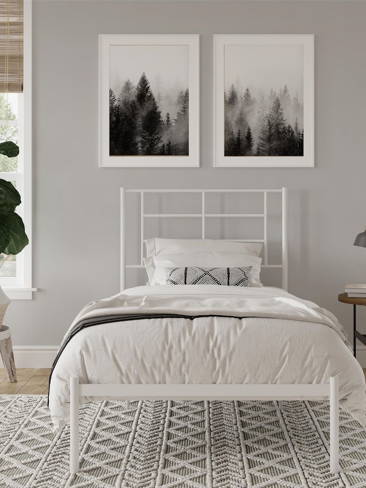 Dorel Home White Europe Jensen Metal Bed - Image 1 of 4