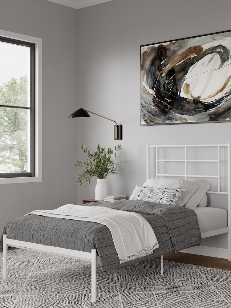 Dorel Home White Europe Jensen Metal Bed - Image 2 of 4