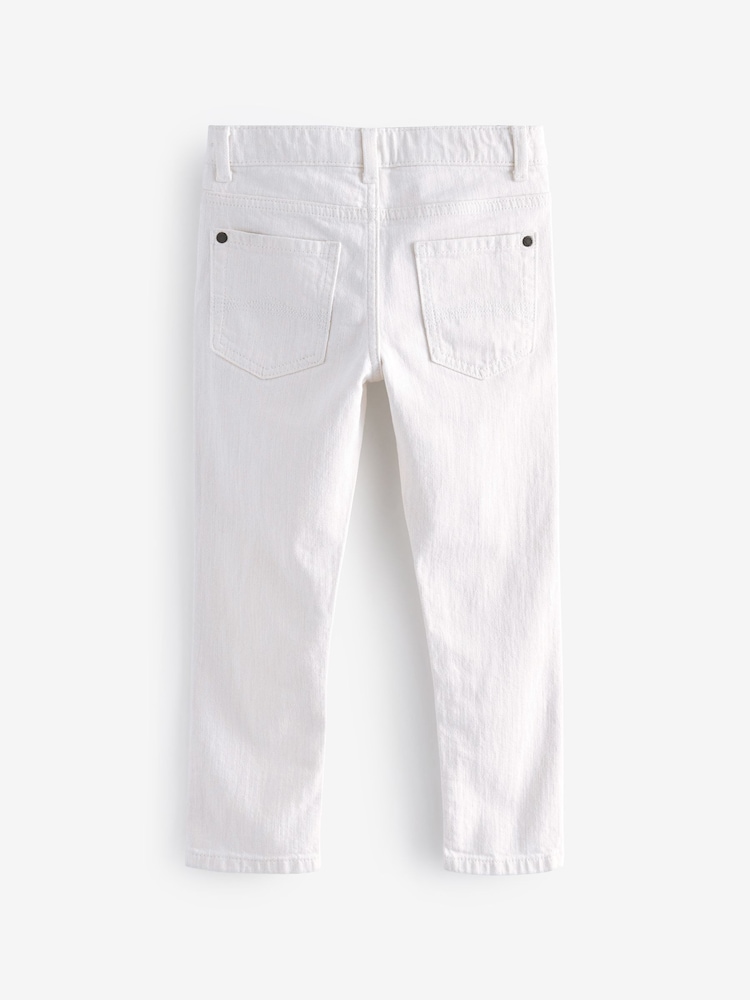 Natural Ecru Skinny Fit Cotton Rich Stretch Jeans (3-17yrs) - Image 2 of 2