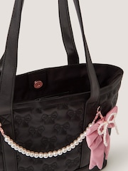 Monsoon Black Bow Quilted School Tote Bag - Image 4 of 4