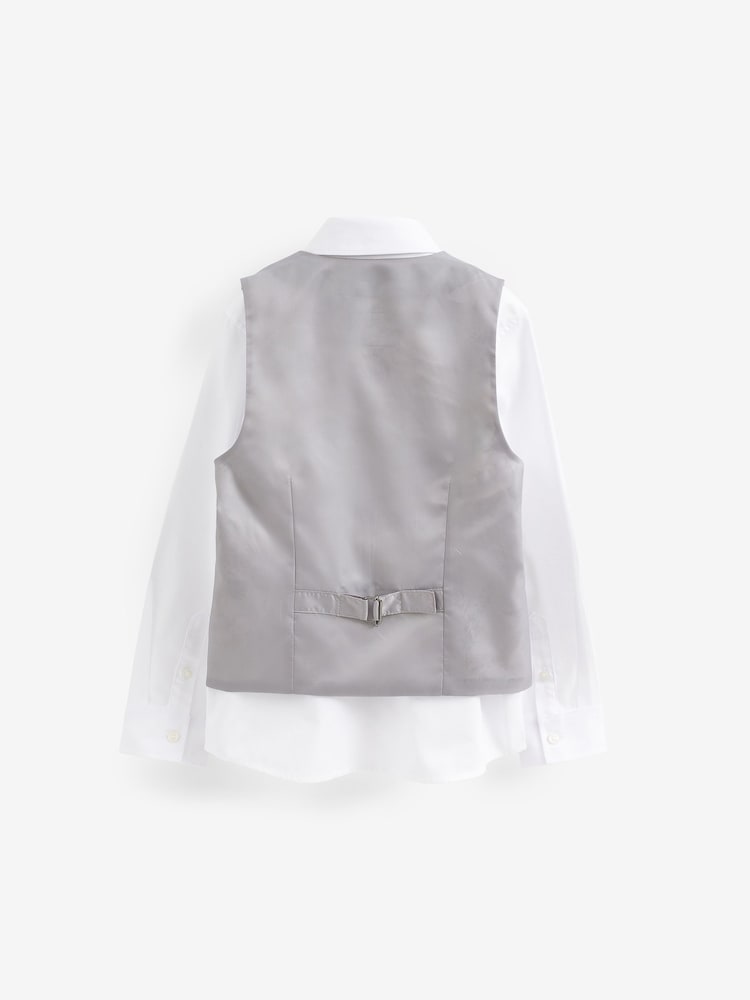 Grey Check Waistcoat Set With Shirt & Tie (12mths-16yrs) - Image 8 of 8 Grey Check Waistcoat Set With Shirt & Tie (12mths-16yrs) - Image 8 of 8
