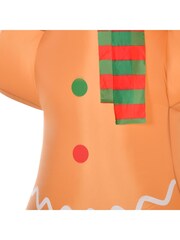 Homcom Yellow Outdoor 8ft Inflatable Christmas Gingerbread Man Decoration - Image 3 of 4