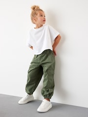 Khaki Green Parachute Cargo Cuffed Trousers (3-16yrs) - Image 2 of 7
