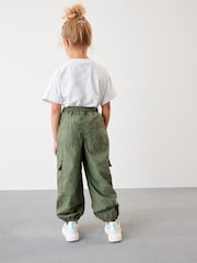 Khaki Green Parachute Cargo Cuffed Trousers (3-16yrs) - Image 3 of 7
