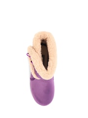 Pavers Purple Pavers Black Wide Fit Slipper Boots - Image 4 of 5