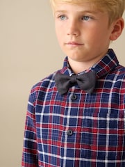 Angel & Rocket Blue Abel Check Shirt With Bow Tie - Image 3 of 3