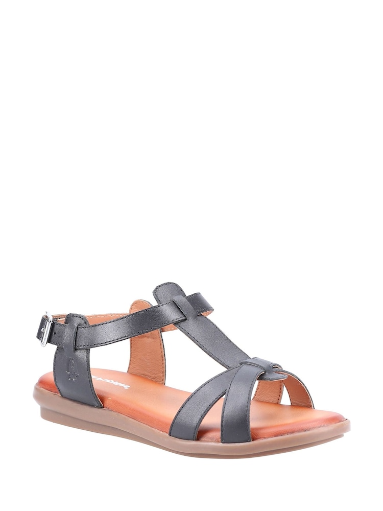 Hush Puppies Black Kate T-Bar Sandals - Image 2 of 4 Hush Puppies Black Kate T-Bar Sandals - Image 2 of 4
