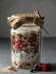 Kilner Clear Three Facetted Clip Top 0.95 Litre Jar - Image 1 of 3