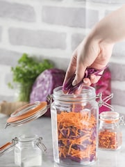 Kilner Clear Three Facetted Clip Top 0.95 Litre Jar - Image 2 of 3