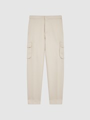 Reiss Ivory Talk Twill Cargo Trousers - Image 2 of 7