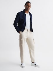 Reiss Ivory Talk Twill Cargo Trousers - Image 3 of 7