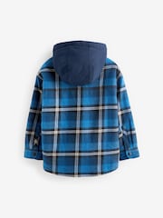 Blue Check Hooded Shacket (3-16yrs) - Image 2 of 6