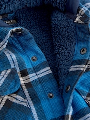 Blue Check Hooded Shacket (3-16yrs) - Image 5 of 6