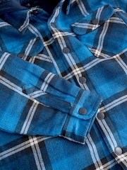 Blue Check Hooded Shacket (3-16yrs) - Image 6 of 6