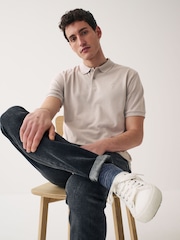 Neutral Short Sleeve Pique Polo Shirt - Image 1 of 5