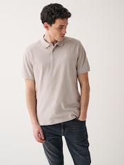 Neutral Short Sleeve Pique Polo Shirt - Image 2 of 5