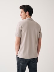 Neutral Short Sleeve Pique Polo Shirt - Image 4 of 5