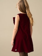 Angel & Rocket Red Clea Velvet Bow Shift Dress - Image 2 of 4