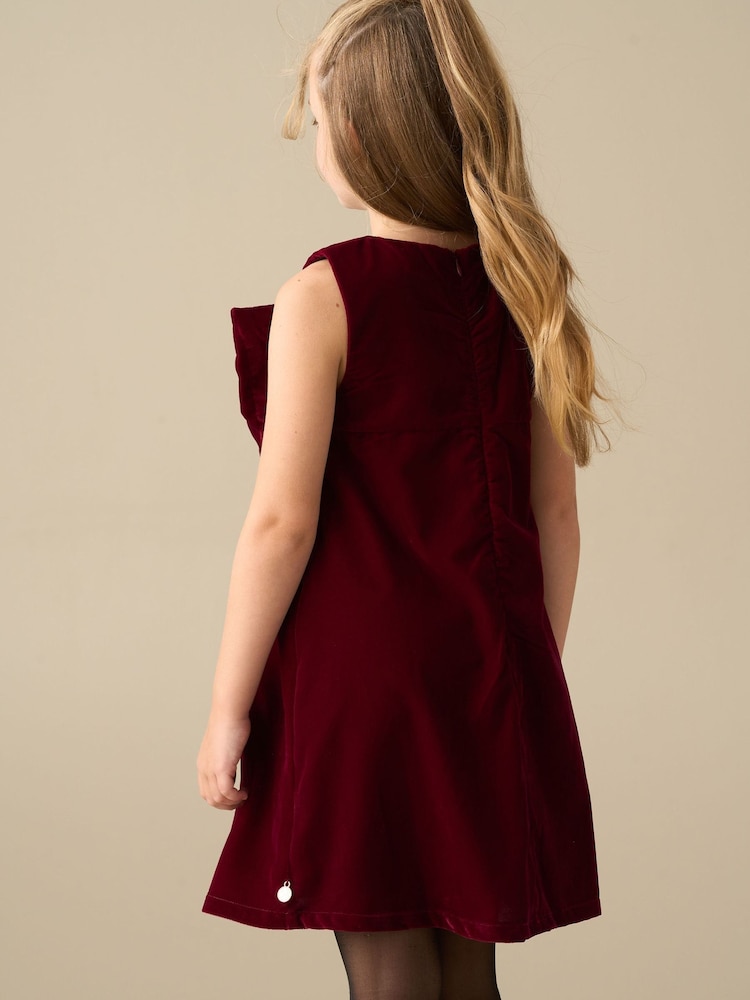 Angel & Rocket Red Clea Velvet Bow Shift Dress - Image 2 of 4