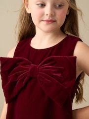 Angel & Rocket Red Clea Velvet Bow Shift Dress - Image 4 of 4
