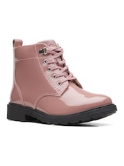 Pink - Clarks Multi Fit Astrol Schnürstiefel in Lack-Optik - Bild 2 von 7
