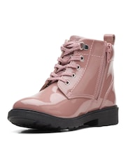 Pink - Clarks Multi Fit Astrol Schnürstiefel in Lack-Optik - Bild 3 von 7