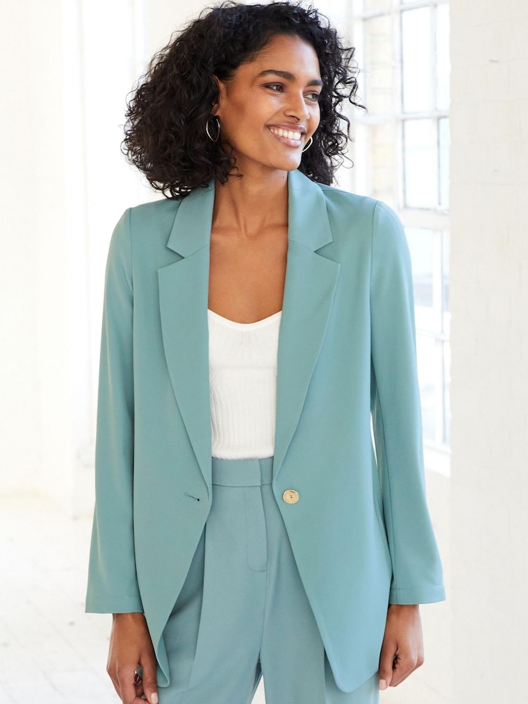 Blau - Einreihiger Twill-Blazer in Relaxed Fit - Bild 1 von 5 Blau - Einreihiger Twill-Blazer in Relaxed Fit - Bild 1 von 5