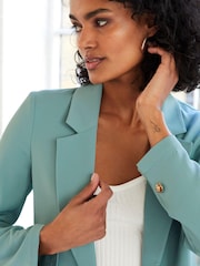 Blau - Einreihiger Twill-Blazer in Relaxed Fit - Bild 4 von 5