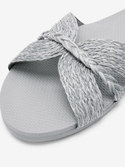 Blue Raffia EVA Flat Mule Slider Sandals - Image 4 of 4