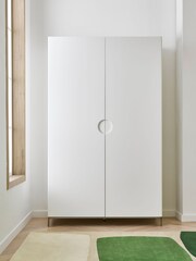 Jasper Conran London White Double Bray Wardrobe - Image 1 of 9