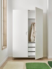 Jasper Conran London White Double Bray Wardrobe - Image 2 of 9
