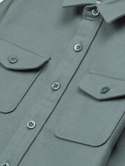 Reiss Duck Egg Tampa Senior Twin Pocket Overshirt - Image 6 of 6