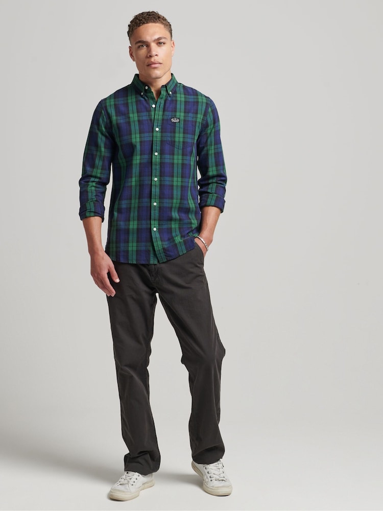 أخضر مربعات Chancery - قميص Vintage Merchant من Superdry - صورة 2 من 4