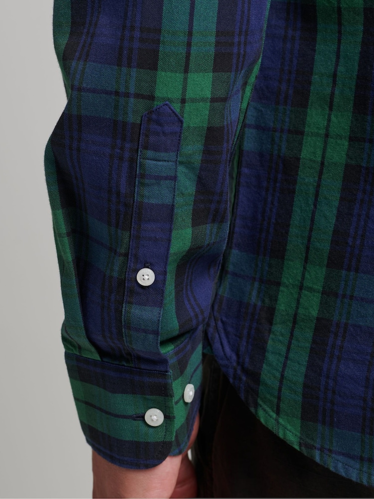 أخضر مربعات Chancery - قميص Vintage Merchant من Superdry - صورة 4 من 4