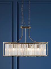 Searchlight Brown Hermione 5 Light Antique Brass Ceiling Light - Image 1 of 3
