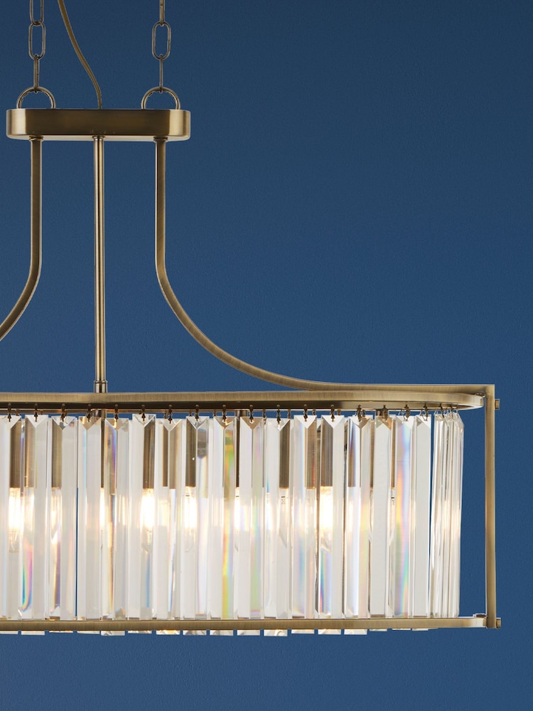 Searchlight Brown Hermione 5 Light Antique Brass Ceiling Light - Image 2 of 3